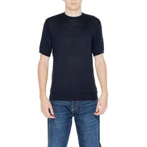 Hamaki-Ho Merino Wool Short Sleeve Sweater Men Black Sweaters